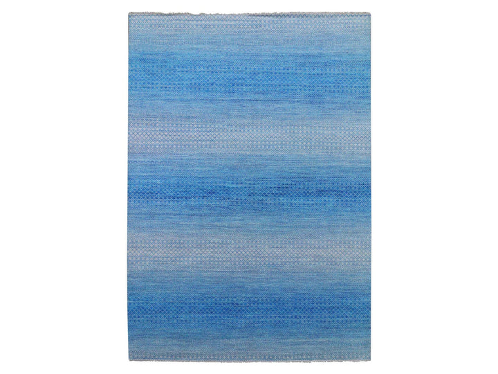 10'0" x 14'3" New Hand Knotted Blue Wool Rectangle Oriental Rug - MOA10279169