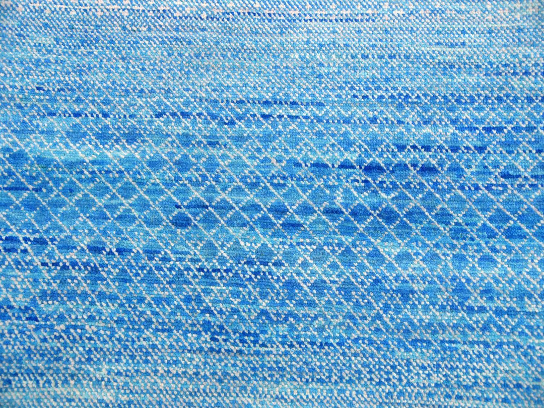 10'0" x 14'3" New Hand Knotted Blue Wool Rectangle Oriental Rug - MOA10279169