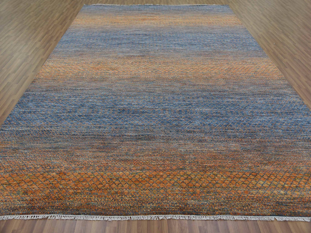 10'0" x 14'5" New Hand Knotted Orange Wool Rectangle Oriental Rug - MOA10279171