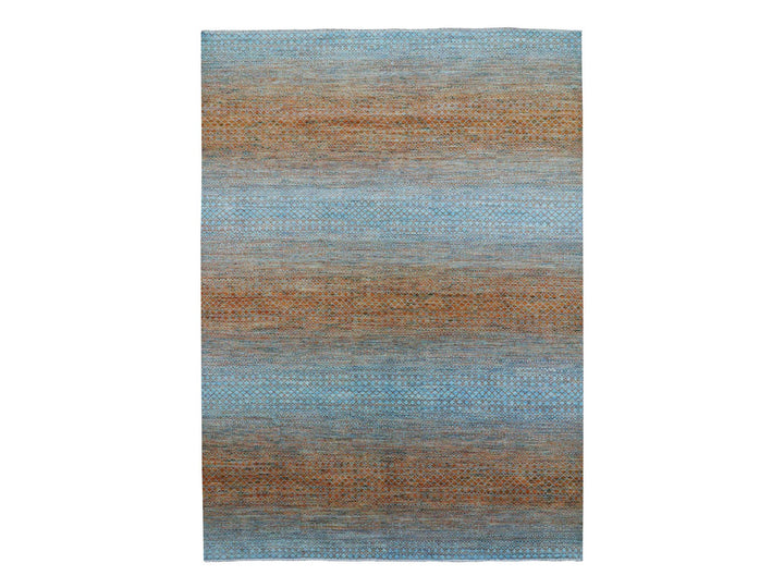 10'1" x 14'0" New Hand Knotted Orange Wool Rectangle Oriental Rug - MOA10279174