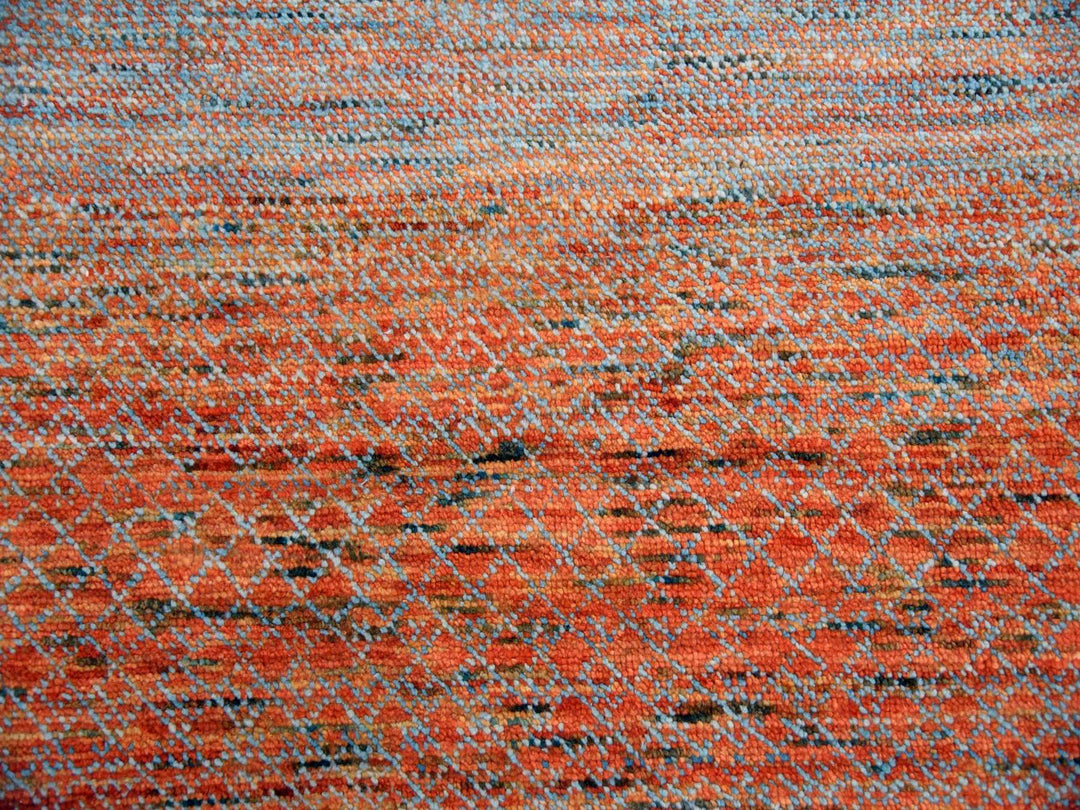 10'1" x 14'0" New Hand Knotted Orange Wool Rectangle Oriental Rug - MOA10279174