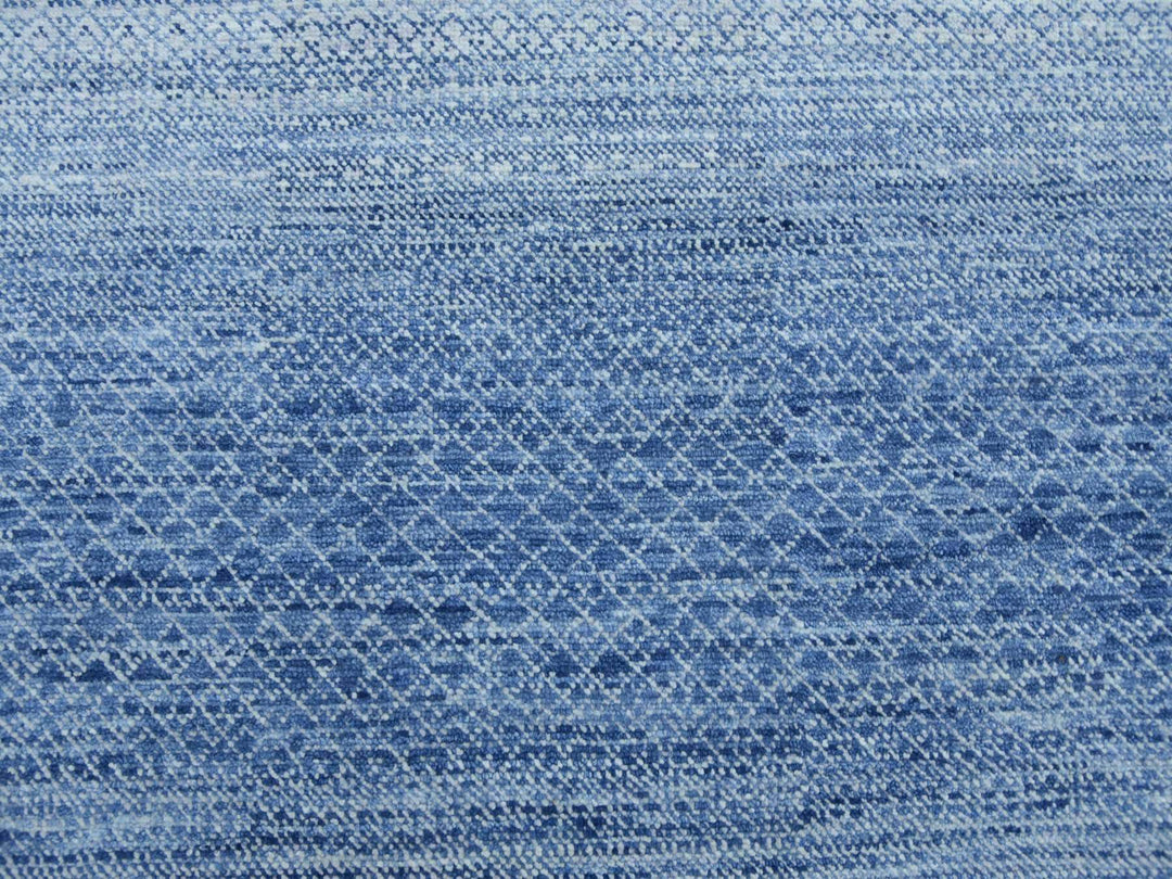 10'0" x 14'1" New Hand Knotted Blue Wool Rectangle Oriental Rug - MOA10279175