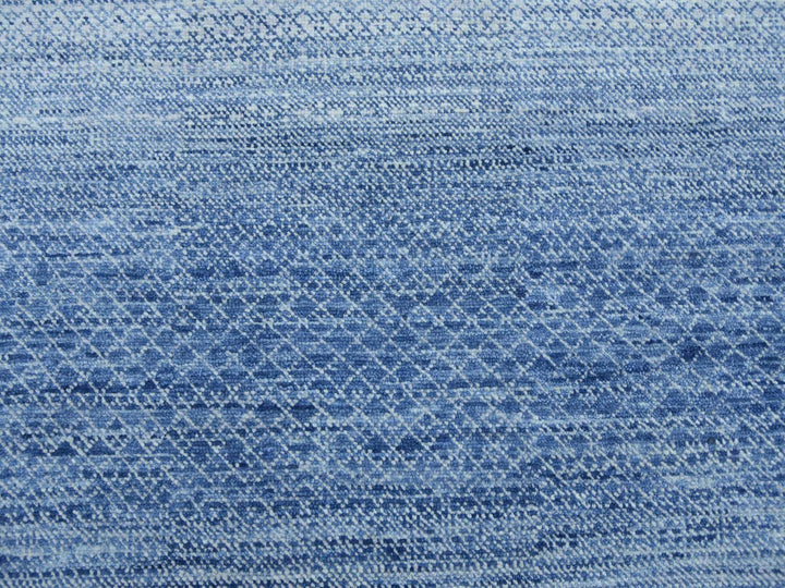 10'0" x 14'1" New Hand Knotted Blue Wool Rectangle Oriental Rug - MOA10279175