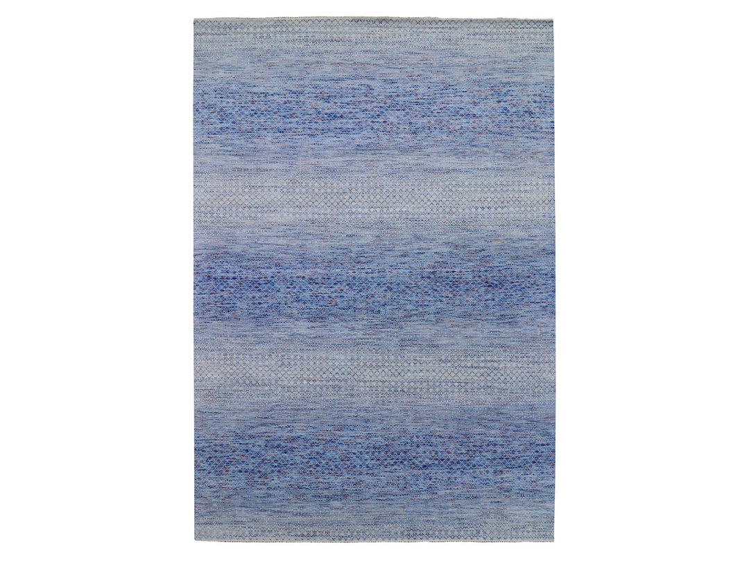 10'0" x 14'4" New Hand Knotted Blue Wool Rectangle Oriental Rug - MOA10279178