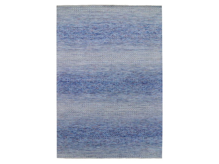 10'0" x 14'4" New Hand Knotted Blue Wool Rectangle Oriental Rug - MOA10279178