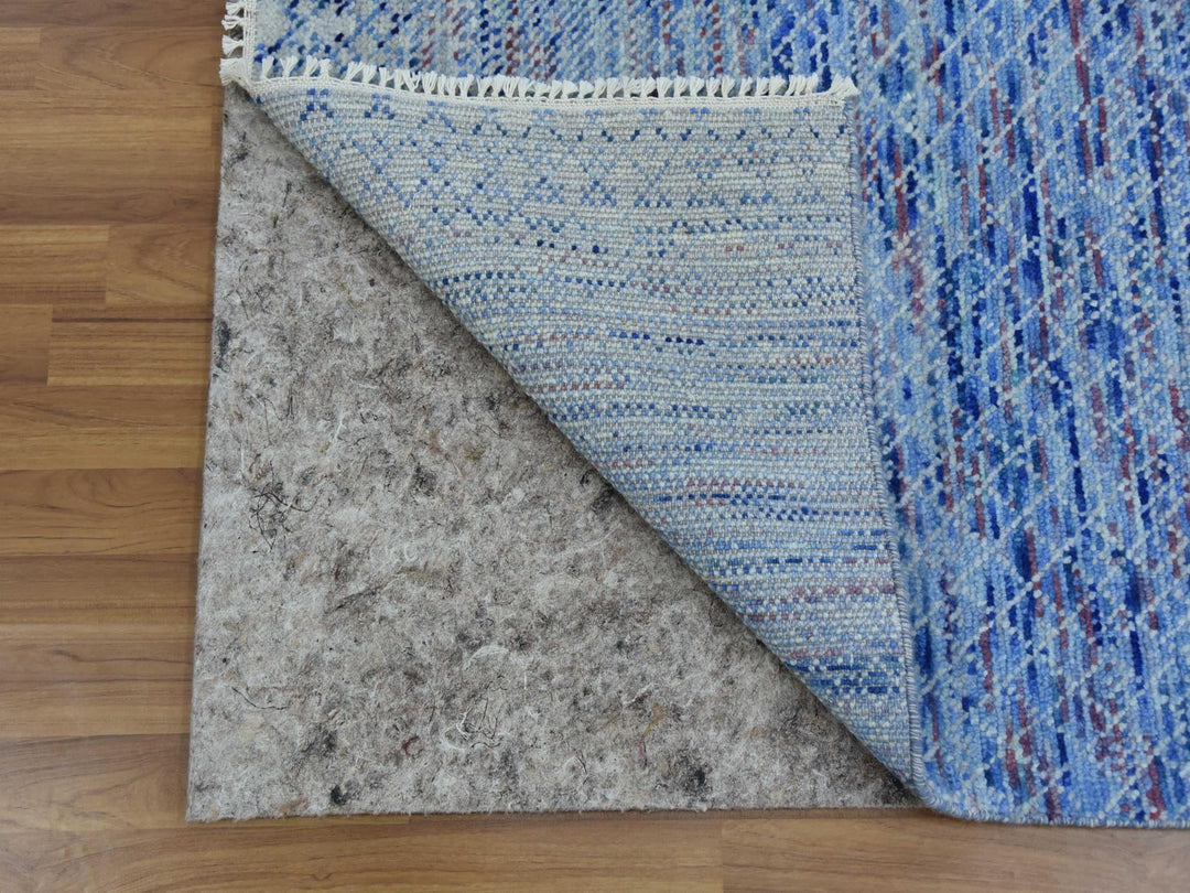 10'0" x 14'4" New Hand Knotted Blue Wool Rectangle Oriental Rug - MOA10279178