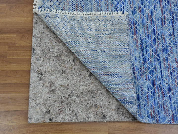 10'0" x 14'4" New Hand Knotted Blue Wool Rectangle Oriental Rug - MOA10279178