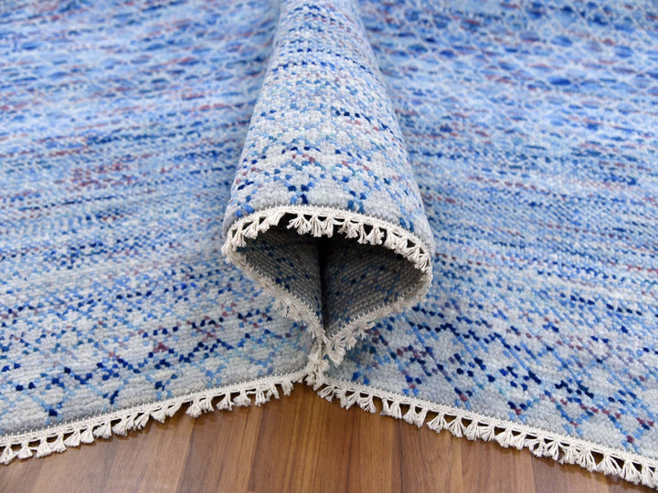 10'0" x 14'4" New Hand Knotted Blue Wool Rectangle Oriental Rug - MOA10279178