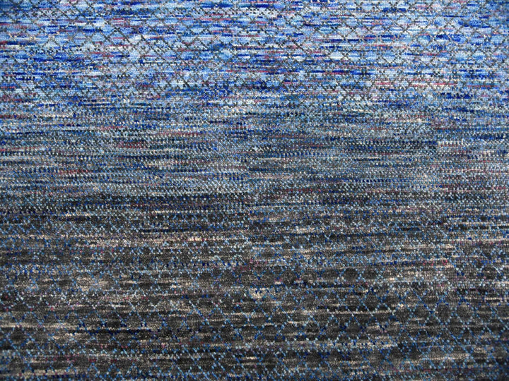 10'0" x 14'0" New Hand Knotted Blue Wool Rectangle Oriental Rug - MOA10279179