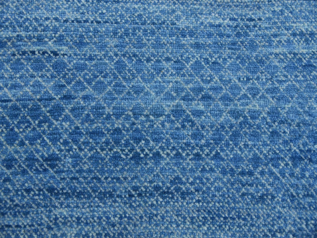 10'0" x 14'4" New Hand Knotted Blue Wool Rectangle Oriental Rug - MOA10279180