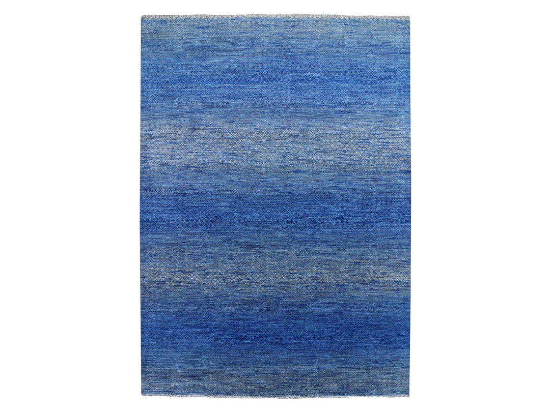 10'3" x 14'4" New Hand Knotted Blue Wool Rectangle Oriental Rug - MOA10279181