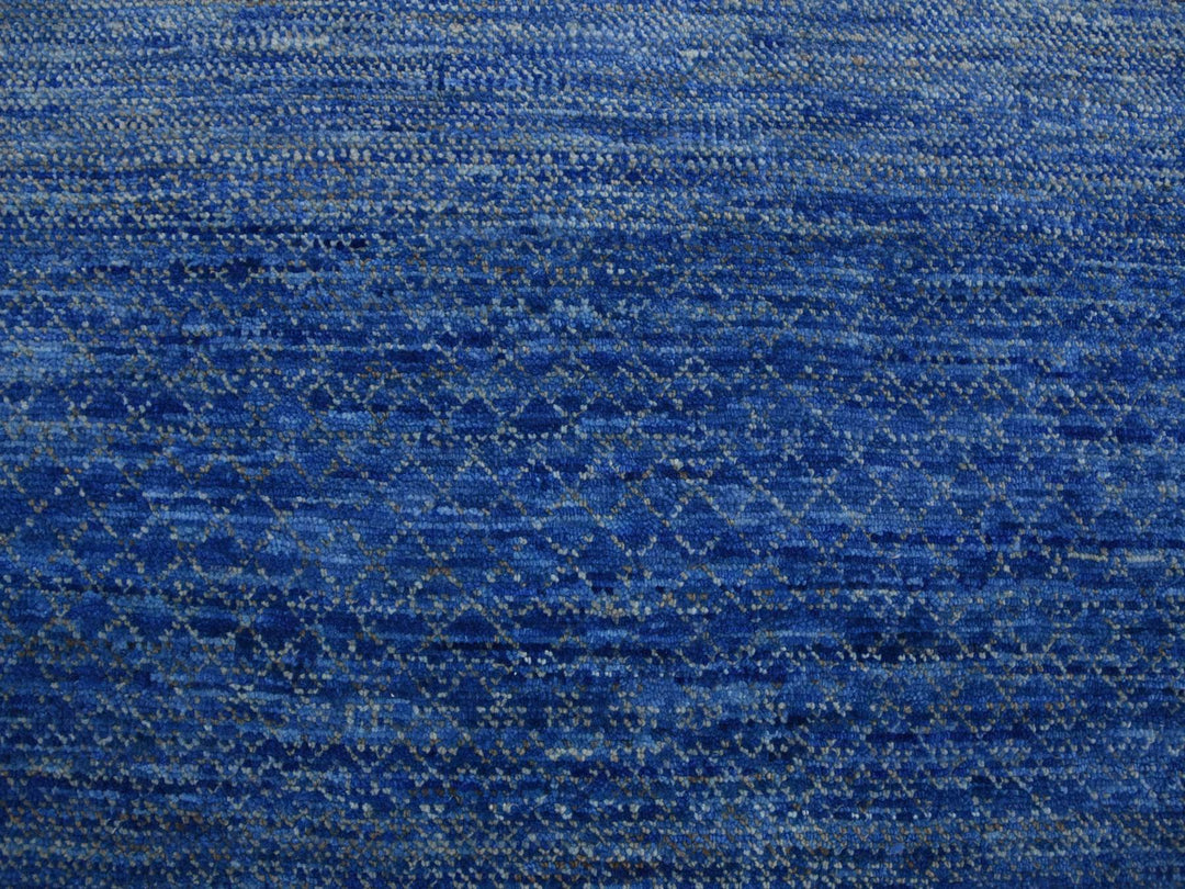 10'3" x 14'4" New Hand Knotted Blue Wool Rectangle Oriental Rug - MOA10279181