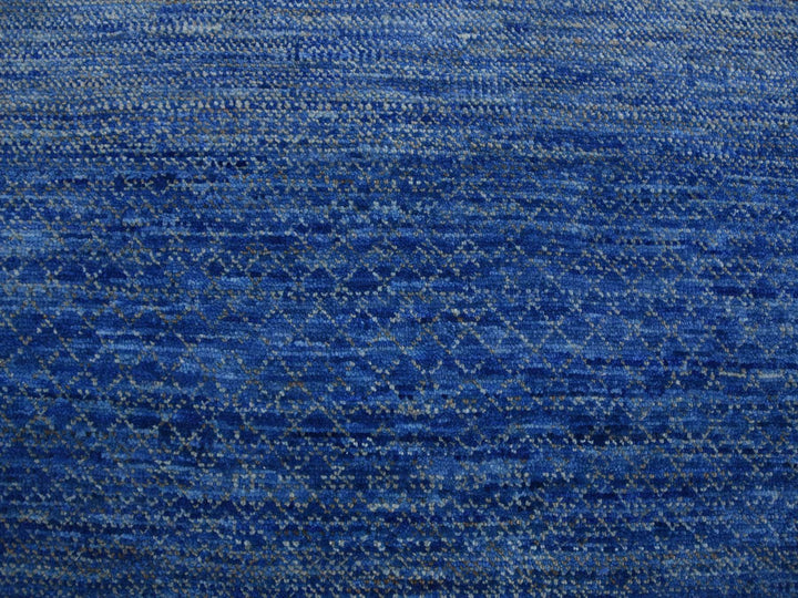 10'3" x 14'4" New Hand Knotted Blue Wool Rectangle Oriental Rug - MOA10279181