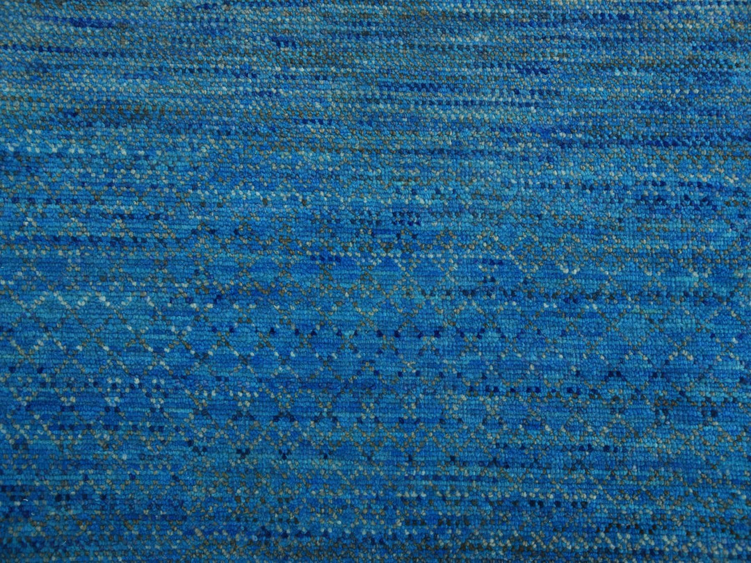 8'2" x 10'0" New Hand Knotted Blue Wool Rectangle Oriental Rug - MOA10279191