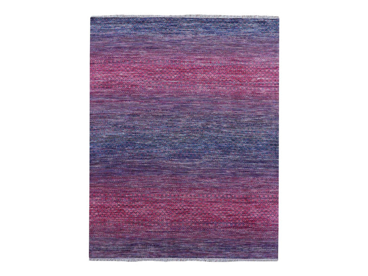8'1" x 10'2" New Hand Knotted Pink Wool Rectangle Oriental Rug - MOA10279198