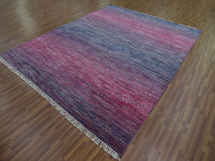 8'1" x 10'2" New Hand Knotted Pink Wool Rectangle Oriental Rug - MOA10279198
