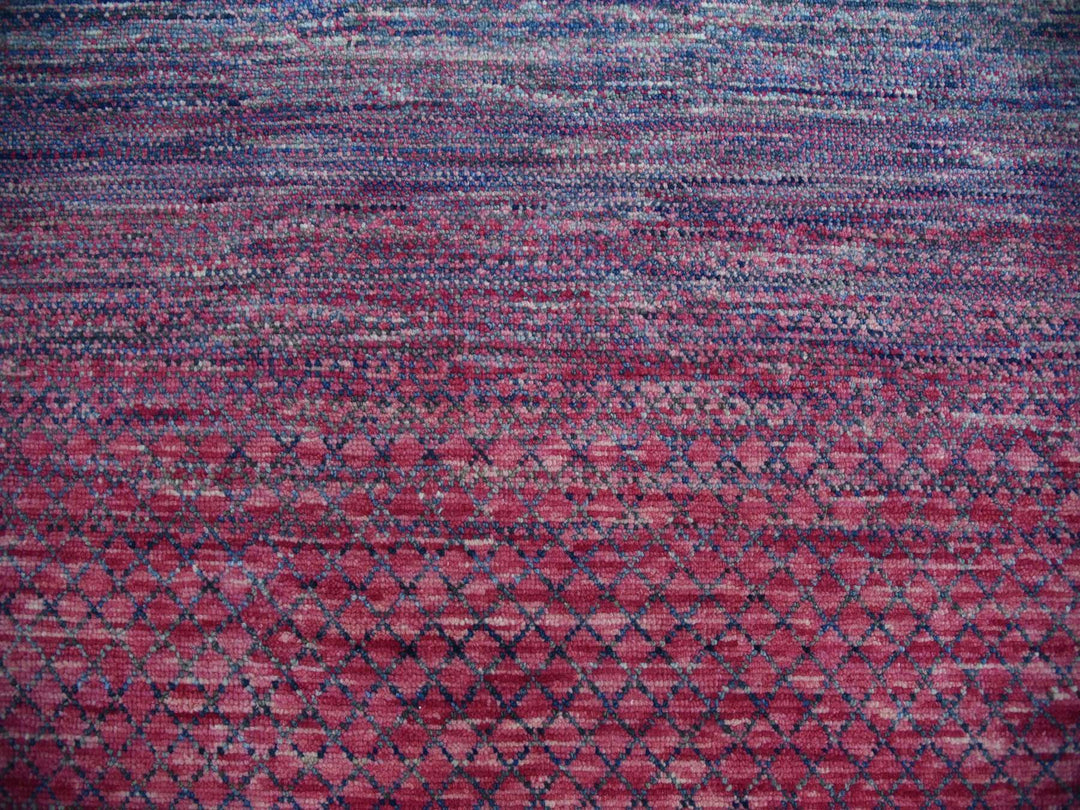 8'1" x 10'2" New Hand Knotted Pink Wool Rectangle Oriental Rug - MOA10279198