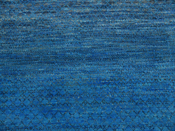 9'1" x 11'10" New Hand Knotted Blue Wool Rectangle Oriental Rug - MOA10279221