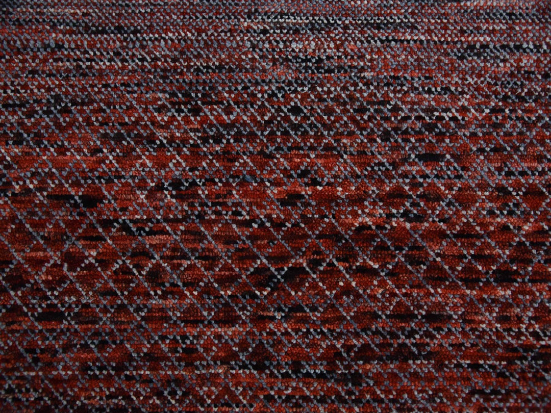 9'1" x 12'1" New Hand Knotted Red Wool Rectangle Oriental Rug - MOA10279238