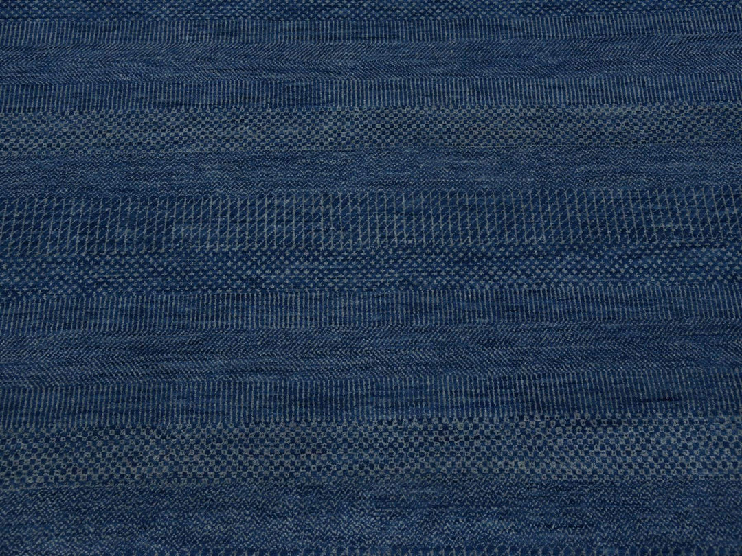 12'0" x 18'0" New Hand Knotted Blue Wool & Silk Rectangle Oriental Rug - MOA10279358