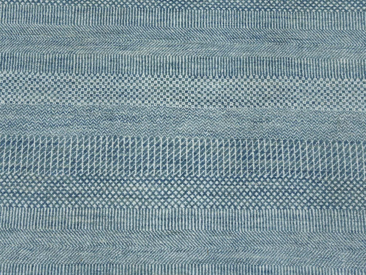 6'0" x 9'3" New Hand Knotted Blue Wool & Silk Rectangle Oriental Rug - MOA10279364