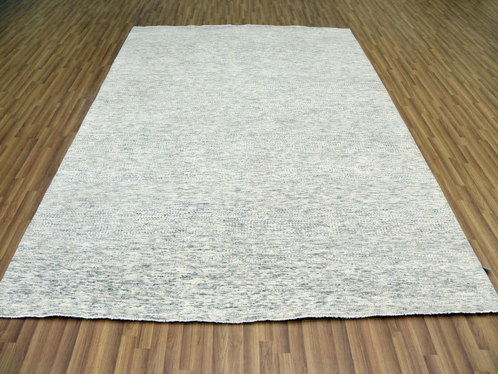 8'0" x 10'1" New Hand Knotted Beige Wool Rectangle Oriental Rug - MOA10279377