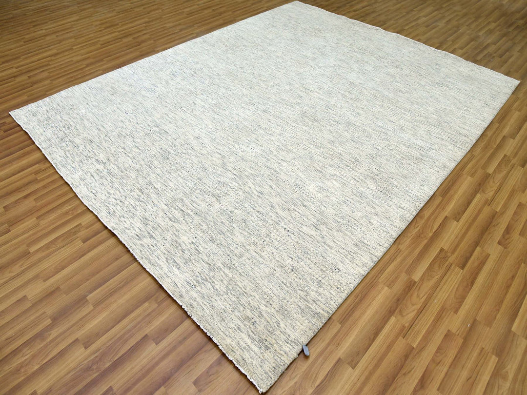 8'0" x 10'1" New Hand Knotted Beige Wool Rectangle Oriental Rug - MOA10279377