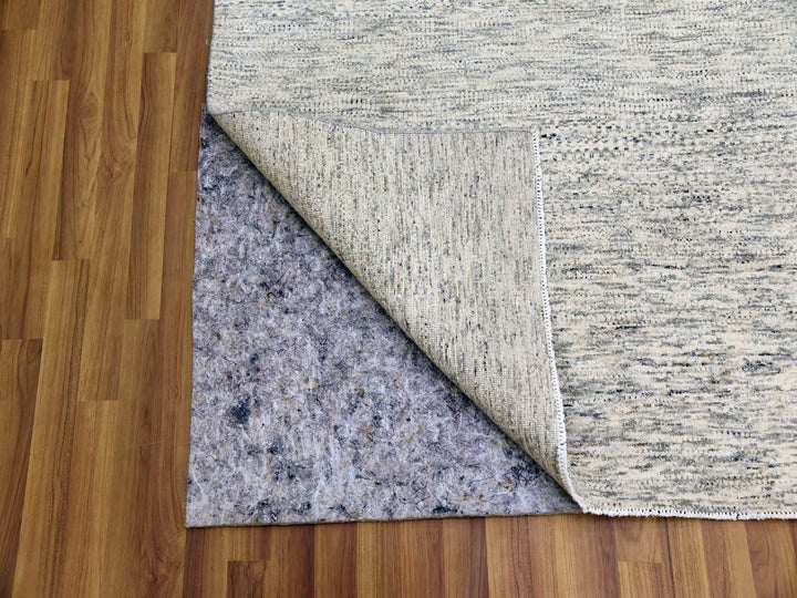 8'0" x 10'1" New Hand Knotted Beige Wool Rectangle Oriental Rug - MOA10279377