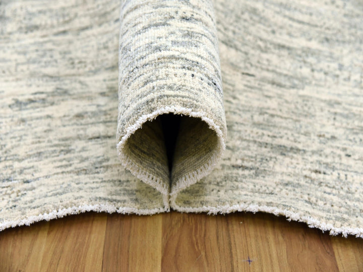 8'0" x 10'1" New Hand Knotted Beige Wool Rectangle Oriental Rug - MOA10279377