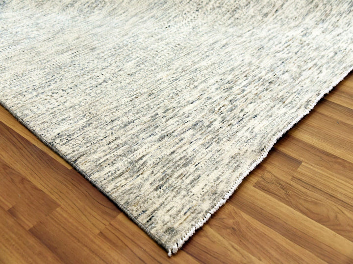 8'0" x 10'1" New Hand Knotted Beige Wool Rectangle Oriental Rug - MOA10279377
