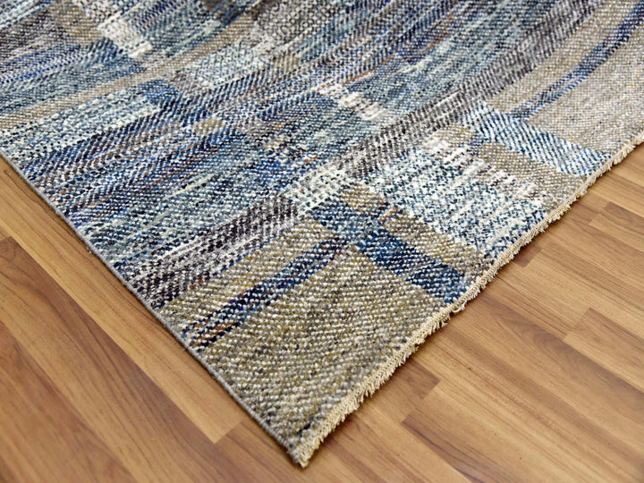 8'2" x 10'2" New Hand Knotted Brown Wool Rectangle Oriental Rug - MOA10279378