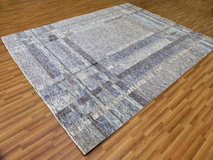 8'0" x 10'2" New Hand Knotted Beige Wool Rectangle Oriental Rug - MOA10279379