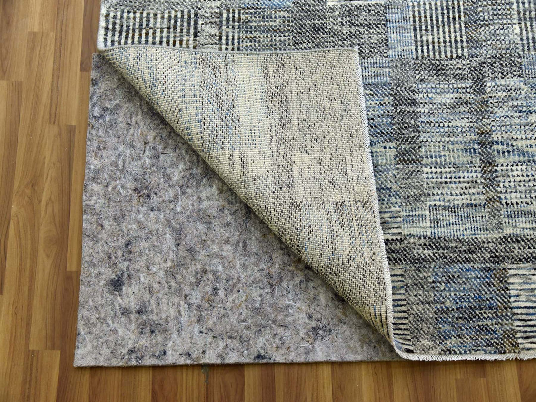8'0" x 10'2" New Hand Knotted Beige Wool Rectangle Oriental Rug - MOA10279379
