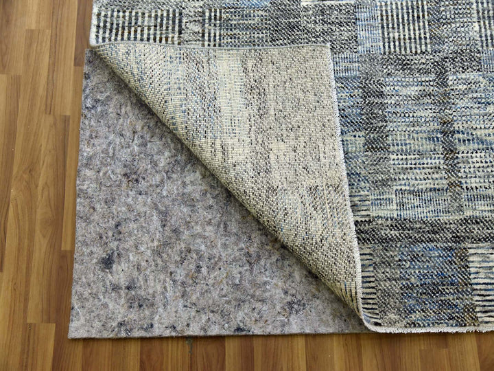 8'0" x 10'2" New Hand Knotted Beige Wool Rectangle Oriental Rug - MOA10279379