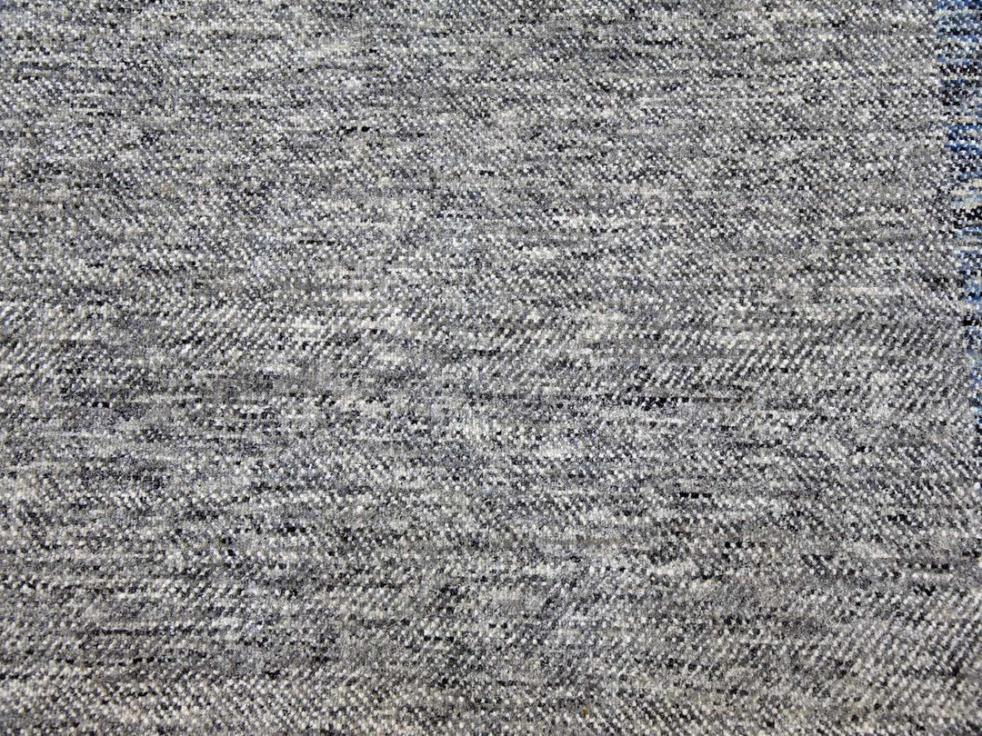 9'0" x 12'1" New Hand Knotted Grey Wool Rectangle Oriental Rug - MOA10279381