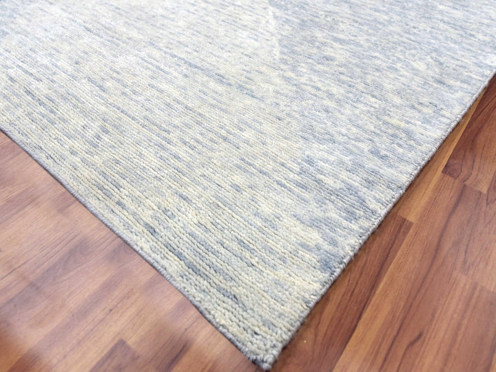 11'10" x 15'2" New Hand Knotted Grey Wool Rectangle Oriental Rug - MOA10279399