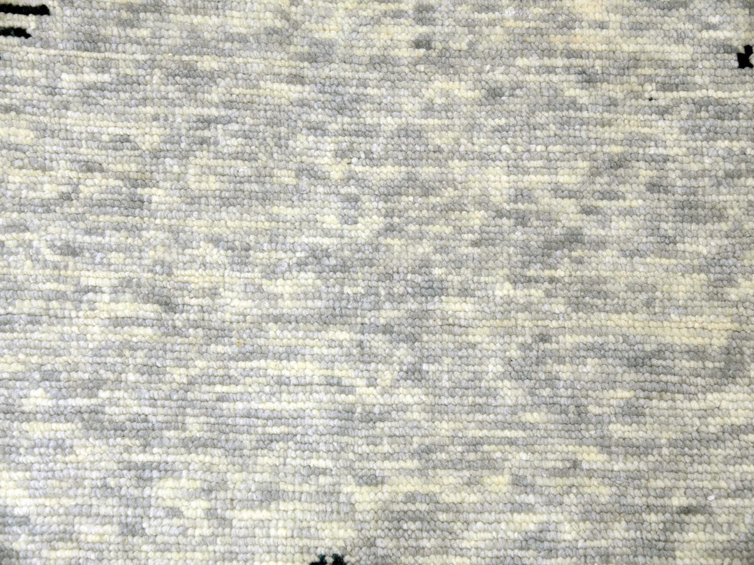 11'10" x 15'2" New Hand Knotted Grey Wool Rectangle Oriental Rug - MOA10279399
