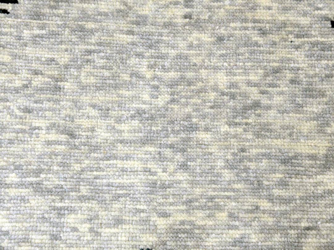 12'1" x 18'0" New Hand Knotted Grey Wool Rectangle Oriental Rug - MOA10279401