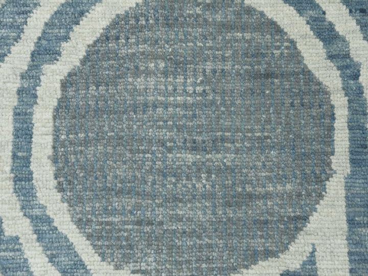 12'2" x 18'4" New Hand Knotted Blue Wool Rectangle Oriental Rug - MOA10279409