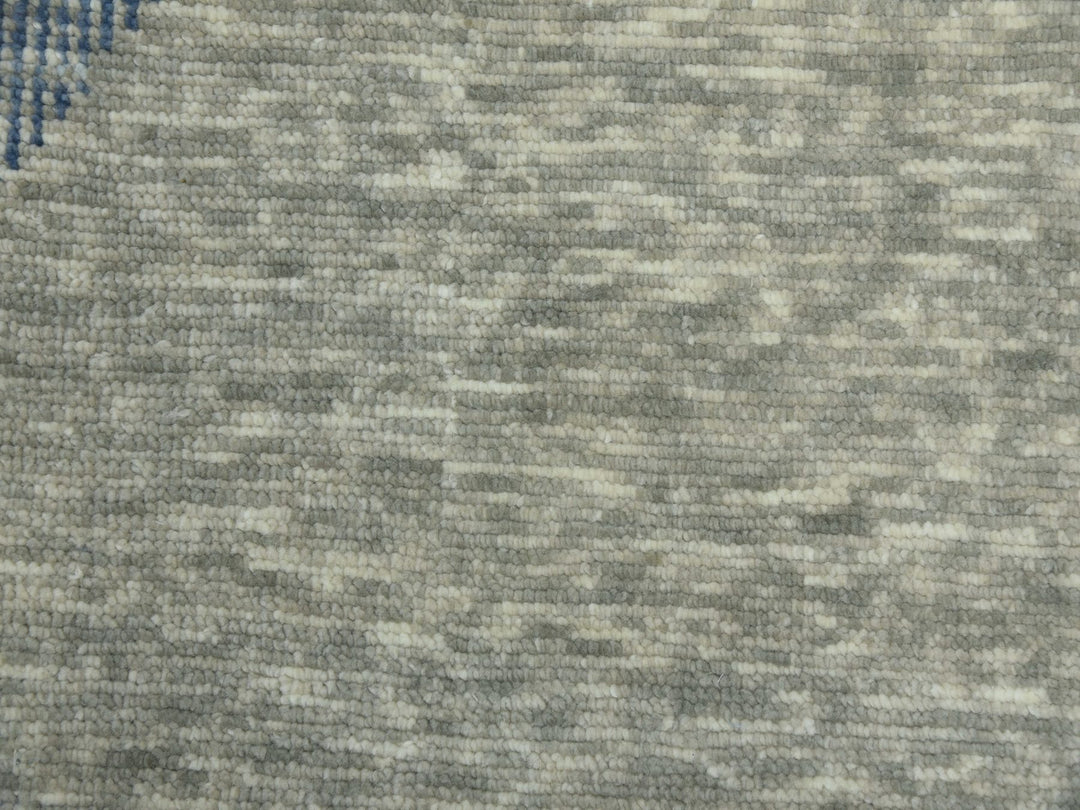 8'2" x 10'4" New Hand Knotted Green Wool Rectangle Oriental Rug - MOA10279418