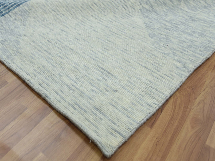 10'2" x 14'2" New Hand Knotted Blue Wool Rectangle Oriental Rug - MOA10279422