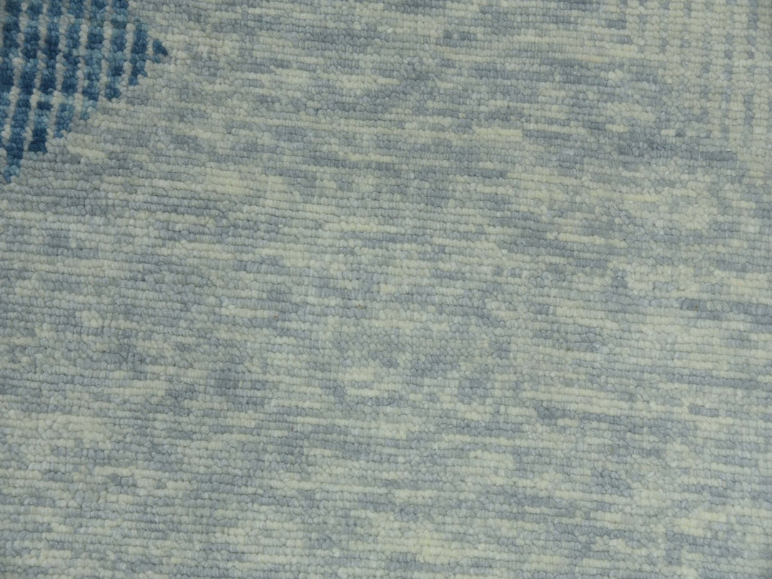 10'2" x 14'2" New Hand Knotted Blue Wool Rectangle Oriental Rug - MOA10279422