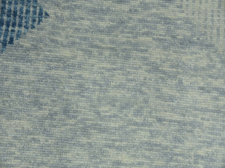10'2" x 14'2" New Hand Knotted Blue Wool Rectangle Oriental Rug - MOA10279422