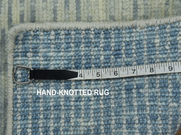 2'0" x 3'0" New Hand Knotted Blue Wool Rectangle Oriental Rug - MOA10279425