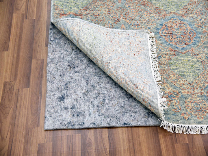 9'2" x 12'0" New Hand Knotted Green Wool Rectangle Oriental Rug - MOA10279434