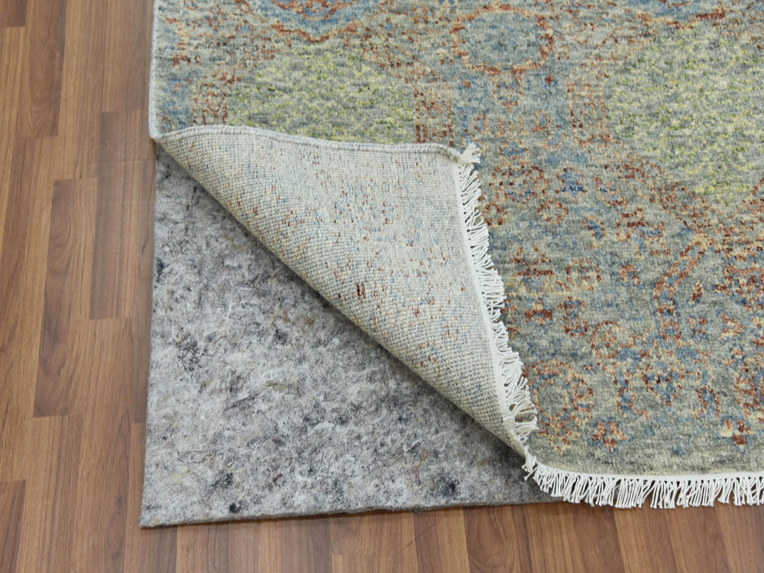10'0" x 14'2" New Hand Knotted Green Wool Rectangle Oriental Rug - MOA10279436