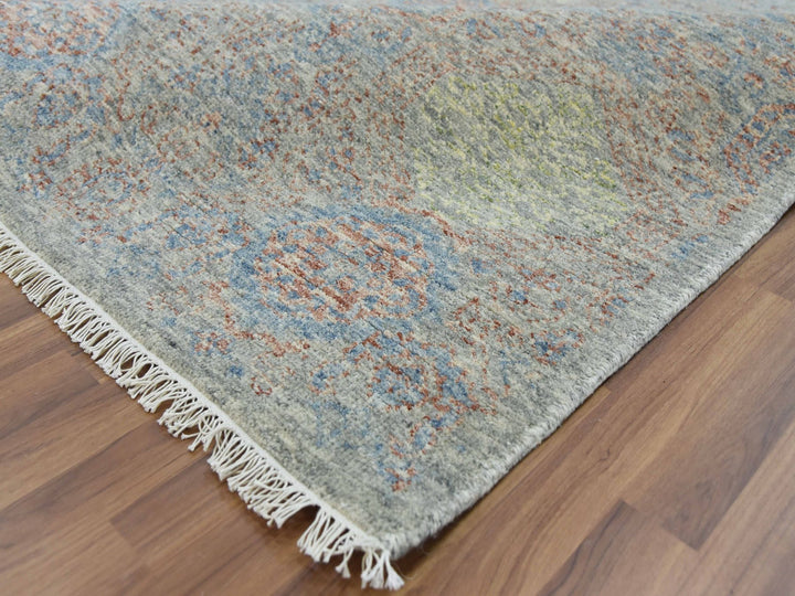 12'0" x 17'4" New Hand Knotted Green Wool Rectangle Oriental Rug - MOA10279438