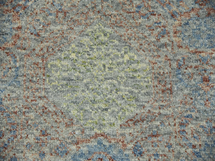12'0" x 17'4" New Hand Knotted Green Wool Rectangle Oriental Rug - MOA10279438