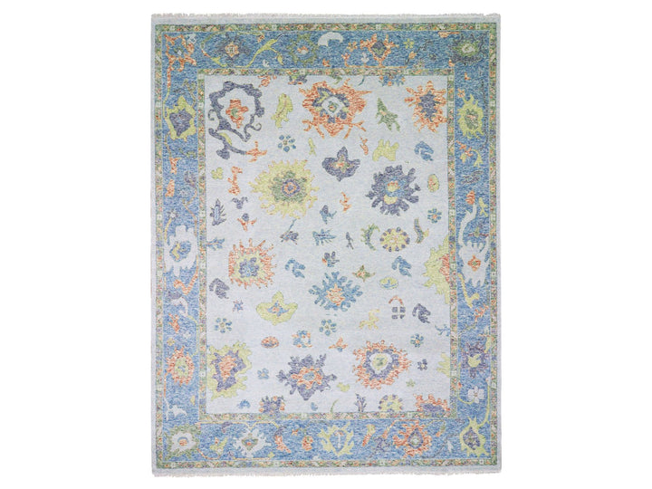 12'0" x 15'3" New Hand Knotted Blue Wool Rectangle Oriental Rug - MOA10279448