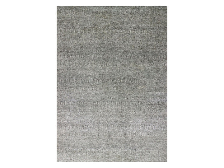 12'0" x 15'1" New Hand Knotted Grey Wool Rectangle Oriental Rug - MOA10279451